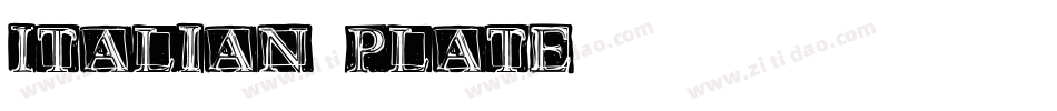 Italian Plate字体转换